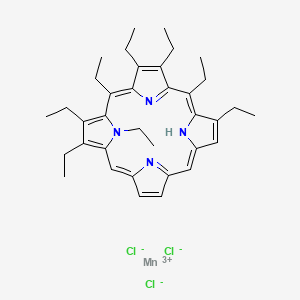 molecular formula C36H46Cl3MnN4 B2841226 manganese(3+);2,12,13,15,17,18,20,23-octaethyl-21H-porphyrin;trichloride CAS No. 28265-17-0