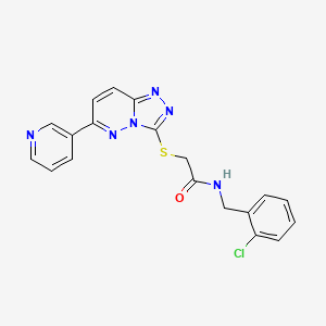 molecular formula C19H15ClN6OS B2841247 N-[(2-chlorophenyl)methyl]-2-{[6-(pyridin-3-yl)-[1,2,4]triazolo[4,3-b]pyridazin-3-yl]sulfanyl}acetamide CAS No. 891107-74-7