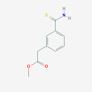 molecular formula C10H11NO2S B2841257 methyl2-(3-carbamothioylphenyl)acetate CAS No. 2580237-58-5