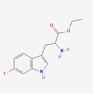 molecular formula C13H15FN2O2 B2841277 Ethyl 2-amino-3-(6-fluoro-1H-indol-3-YL)propanoate CAS No. 1280290-04-1