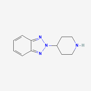 molecular formula C11H14N4 B2841291 2H-Benzotriazole, 2-(4-piperidinyl)- CAS No. 830331-32-3