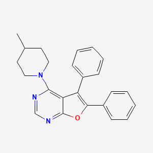 molecular formula C24H23N3O B2841328 4-(4-Methylpiperidin-1-yl)-5,6-diphenylfuro[2,3-d]pyrimidine CAS No. 780788-08-1