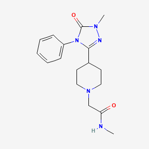 molecular formula C17H23N5O2 B2841390 N-methyl-2-(4-(1-methyl-5-oxo-4-phenyl-4,5-dihydro-1H-1,2,4-triazol-3-yl)piperidin-1-yl)acetamide CAS No. 1421484-47-0