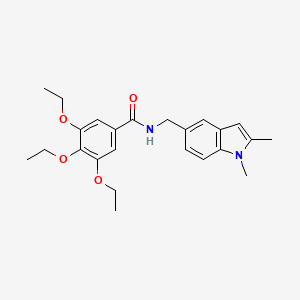 molecular formula C24H30N2O4 B2841393 N-((1,2-dimethyl-1H-indol-5-yl)methyl)-3,4,5-triethoxybenzamide CAS No. 852137-32-7
