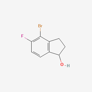 molecular formula C9H8BrFO B2841413 4-bromo-5-fluoro-2,3-dihydro-1H-inden-1-ol CAS No. 1443652-82-1