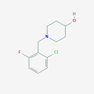 molecular formula C12H15ClFNO B2841420 1-(2-Chloro-6-fluorobenzyl)piperidin-4-ol CAS No. 331860-22-1