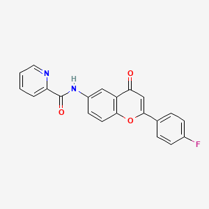 molecular formula C21H13FN2O3 B2841466 N-(2-(4-fluorophenyl)-4-oxo-4H-chromen-6-yl)picolinamide CAS No. 921553-76-6
