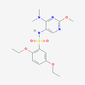 molecular formula C17H24N4O5S B2841526 N-(4-(dimethylamino)-2-methoxypyrimidin-5-yl)-2,5-diethoxybenzenesulfonamide CAS No. 1797293-13-0
