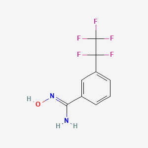 molecular formula C9H7F5N2O B2841731 N'-hydroxy-3-(1,1,2,2,2-pentafluoroethyl)benzenecarboximidamide CAS No. 2172622-53-4