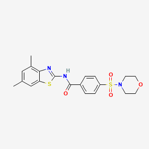 molecular formula C20H21N3O4S2 B2841749 N-(4,6-dimethylbenzo[d]thiazol-2-yl)-4-(morpholinosulfonyl)benzamide CAS No. 306737-27-9