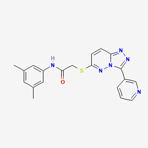 molecular formula C20H18N6OS B2841760 N-(3,5-dimethylphenyl)-2-{[3-(pyridin-3-yl)-[1,2,4]triazolo[4,3-b]pyridazin-6-yl]sulfanyl}acetamide CAS No. 868968-51-8