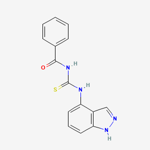molecular formula C15H12N4OS B2841808 N-(1H-indazol-4-ylcarbamothioyl)benzamide CAS No. 54768-43-3