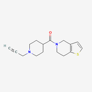 molecular formula C16H20N2OS B2841809 6,7-dihydro-4H-thieno[3,2-c]pyridin-5-yl-(1-prop-2-ynylpiperidin-4-yl)methanone CAS No. 1371498-85-9