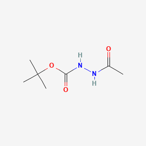 molecular formula C7H14N2O3 B2841824 Hydrazinecarboxylic acid, 2-acetyl-, 1,1-dimethylethyl ester CAS No. 90271-04-8