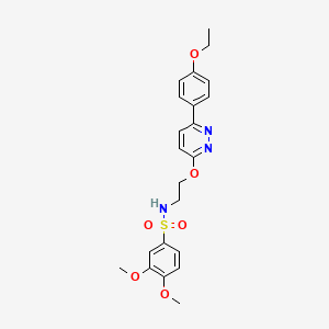molecular formula C22H25N3O6S B2841883 N-(2-((6-(4-ethoxyphenyl)pyridazin-3-yl)oxy)ethyl)-3,4-dimethoxybenzenesulfonamide CAS No. 920194-27-0