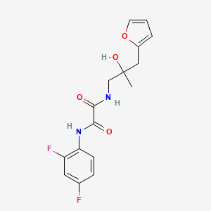 molecular formula C16H16F2N2O4 B2841917 N'-(2,4-difluorophenyl)-N-{2-[(furan-2-yl)methyl]-2-hydroxypropyl}ethanediamide CAS No. 1795298-65-5