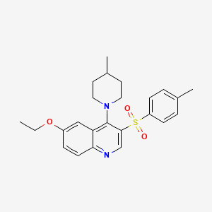 molecular formula C24H28N2O3S B2841972 6-ethoxy-3-(4-methylbenzenesulfonyl)-4-(4-methylpiperidin-1-yl)quinoline CAS No. 866848-32-0