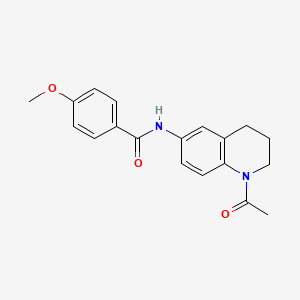 molecular formula C19H20N2O3 B2841988 N-(1-acetyl-1,2,3,4-tetrahydroquinolin-6-yl)-4-methoxybenzamide CAS No. 941915-06-6