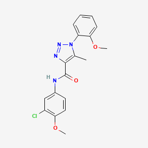 molecular formula C18H17ClN4O3 B2841994 N-(3-chloro-4-methoxyphenyl)-1-(2-methoxyphenyl)-5-methyl-1H-1,2,3-triazole-4-carboxamide CAS No. 866864-46-2