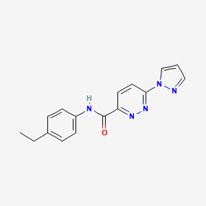 molecular formula C16H15N5O B2842000 N-(4-ethylphenyl)-6-(1H-pyrazol-1-yl)pyridazine-3-carboxamide CAS No. 1351647-77-2