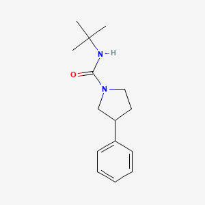 molecular formula C15H22N2O B2842005 N-tert-butyl-3-phenylpyrrolidine-1-carboxamide CAS No. 1211665-92-7