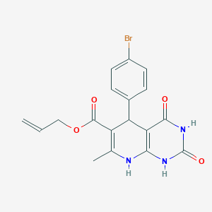 molecular formula C18H16BrN3O4 B2842010 Allyl 5-(4-bromophenyl)-7-methyl-2,4-dioxo-1,2,3,4,5,8-hexahydropyrido[2,3-d]pyrimidine-6-carboxylate CAS No. 683779-02-4