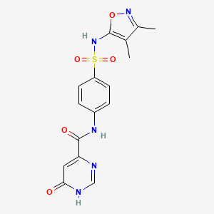 molecular formula C16H15N5O5S B2842025 N-(4-(N-(3,4-dimethylisoxazol-5-yl)sulfamoyl)phenyl)-6-hydroxypyrimidine-4-carboxamide CAS No. 2034226-54-3
