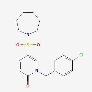 B2842067 5-(azepan-1-ylsulfonyl)-1-(4-chlorobenzyl)pyridin-2(1H)-one CAS No. 1251593-08-4