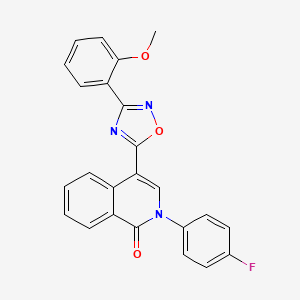 2-(4-fluorophenyl)-4-[3-(2-methoxyphenyl)-1,2,4-oxadiazol-5-yl]isoquinolin-1(2H)-one