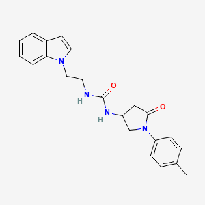 1-(2-(1H-indol-1-yl)ethyl)-3-(5-oxo-1-(p-tolyl)pyrrolidin-3-yl)urea