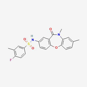 N-(8,10-dimethyl-11-oxo-10,11-dihydrodibenzo[b,f][1,4]oxazepin-2-yl)-4-fluoro-3-methylbenzenesulfonamide