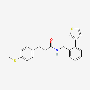 3-(4-(methylthio)phenyl)-N-(2-(thiophen-3-yl)benzyl)propanamide