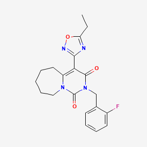 4-(5-ethyl-1,2,4-oxadiazol-3-yl)-2-(2-fluorobenzyl)-6,7,8,9-tetrahydropyrimido[1,6-a]azepine-1,3(2H,5H)-dione