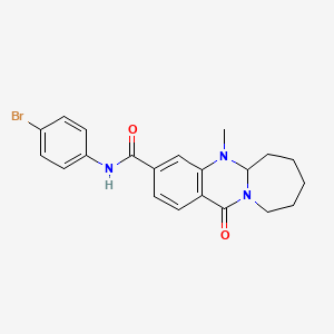 N-(4-bromophenyl)-5-methyl-12-oxo-5,5a,6,7,8,9,10,12-octahydroazepino[2,1-b]quinazoline-3-carboxamide