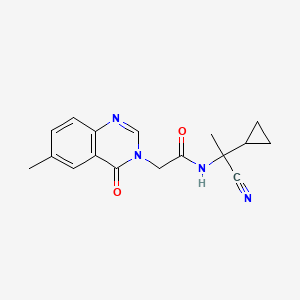 N-(1-cyano-1-cyclopropylethyl)-2-(6-methyl-4-oxo-3,4-dihydroquinazolin-3-yl)acetamide