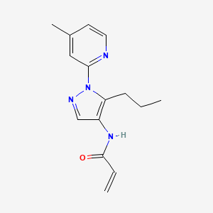 molecular formula C15H18N4O B2842158 N-[1-(4-Methylpyridin-2-yl)-5-propylpyrazol-4-yl]prop-2-enamide CAS No. 2305395-67-7