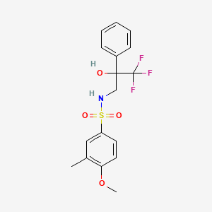 molecular formula C17H18F3NO4S B2842167 4-methoxy-3-methyl-N-(3,3,3-trifluoro-2-hydroxy-2-phenylpropyl)benzene-1-sulfonamide CAS No. 1448133-68-3