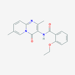 molecular formula C19H19N3O3 B2842174 N-(2,7-dimethyl-4-oxo-4H-pyrido[1,2-a]pyrimidin-3-yl)-2-ethoxybenzamide CAS No. 941876-32-0