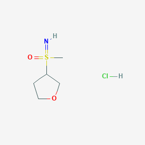 molecular formula C5H12ClNO2S B2842176 Imino(methyl)(oxolan-3-yl)-lambda6-sulfanone hydrochloride CAS No. 2174002-10-7