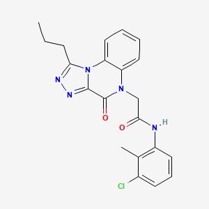 molecular formula C21H20ClN5O2 B2842187 N-(3-chloro-2-methylphenyl)-2-(4-oxo-1-propyl[1,2,4]triazolo[4,3-a]quinoxalin-5(4H)-yl)acetamide CAS No. 1260952-46-2