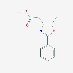 molecular formula C13H13NO3 B028422 Methyl 2-(5-methyl-2-phenyl-1,3-oxazol-4-yl)acetate CAS No. 103788-64-3