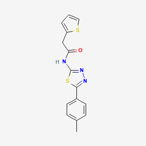 2-(thiophen-2-yl)-N-(5-(p-tolyl)-1,3,4-thiadiazol-2-yl)acetamide