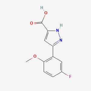 5-(5-fluoro-2-methoxyphenyl)-1H-pyrazole-3-carboxylic acid