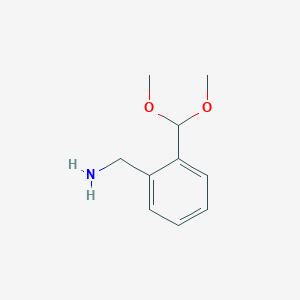 molecular formula C10H15NO2 B2842225 [2-(Dimethoxymethyl)phenyl]methanamine CAS No. 1782436-85-4