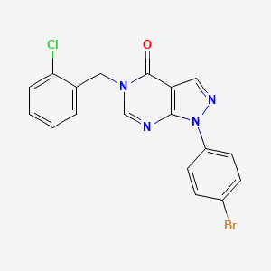 molecular formula C18H12BrClN4O B2842226 1-(4-bromophenyl)-5-(2-chlorobenzyl)-1,5-dihydro-4H-pyrazolo[3,4-d]pyrimidin-4-one CAS No. 1326904-82-8