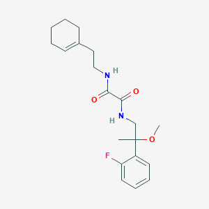molecular formula C20H27FN2O3 B2842237 N'-[2-(cyclohex-1-en-1-yl)ethyl]-N-[2-(2-fluorophenyl)-2-methoxypropyl]ethanediamide CAS No. 1706151-50-9