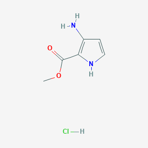 molecular formula C6H9ClN2O2 B2842269 methyl 3-amino-1H-pyrrole-2-carboxylate hydrochloride CAS No. 2445785-15-7