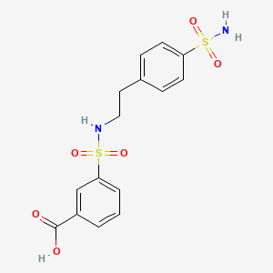 3-{[2-(4-Sulfamoylphenyl)ethyl]sulfamoyl}benzoic acid