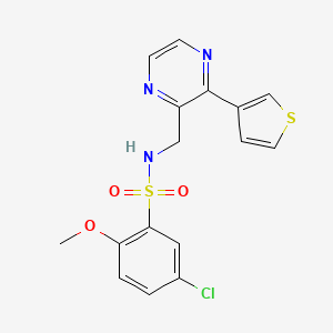 5-chloro-2-methoxy-N-((3-(thiophen-3-yl)pyrazin-2-yl)methyl)benzenesulfonamide