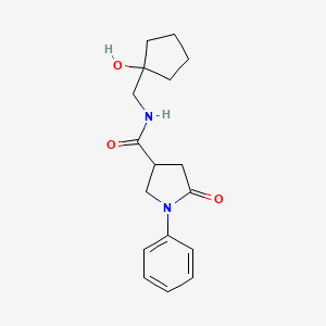 molecular formula C17H22N2O3 B2842334 N-[(1-hydroxycyclopentyl)methyl]-5-oxo-1-phenylpyrrolidine-3-carboxamide CAS No. 1234988-22-7